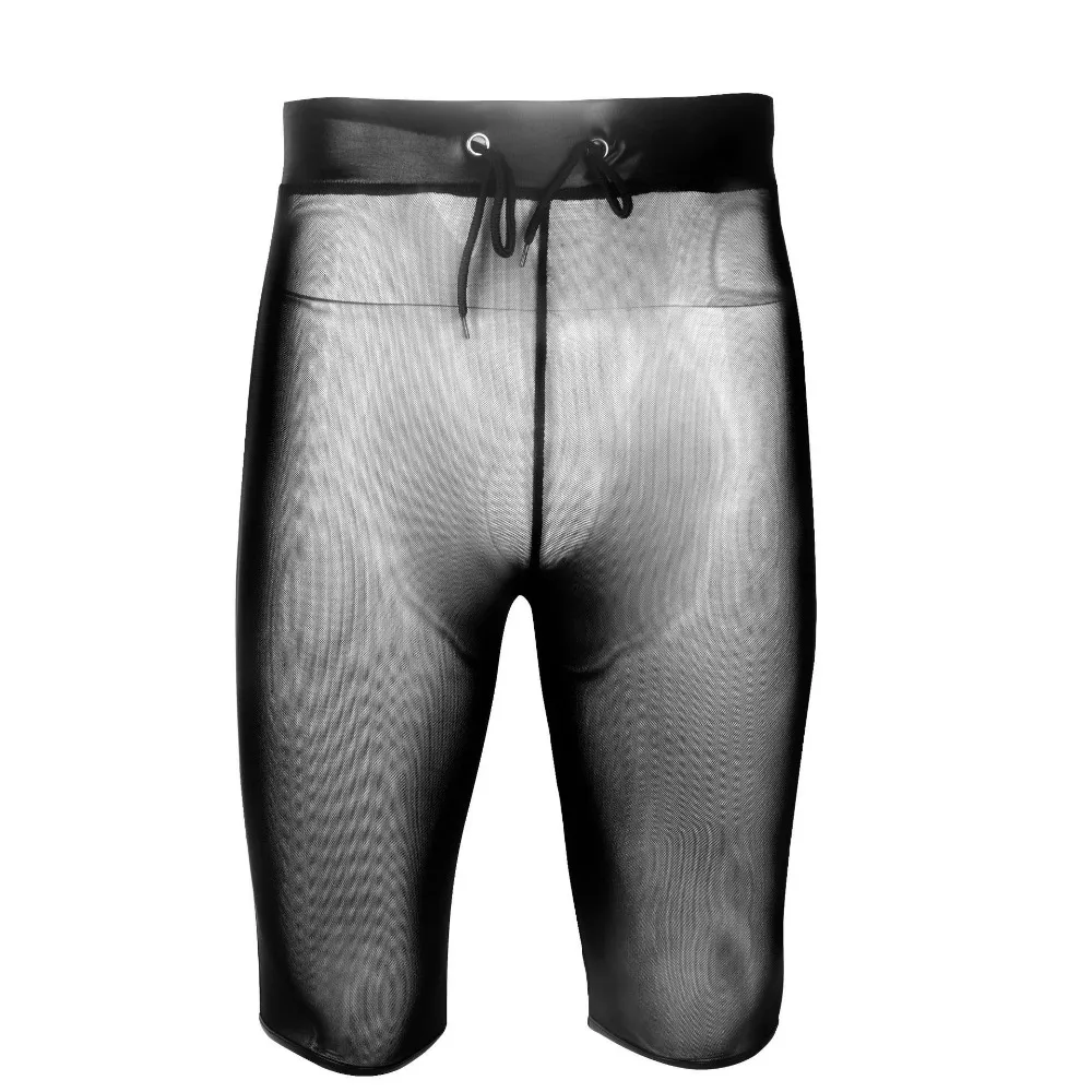 Nuovi uomini di moda di arrivo sexy vedere attraverso i pantaloni al ginocchio gay maschi divertenti pantaloncini sexy pantaloni del pigiama comodi pantaloni da notte