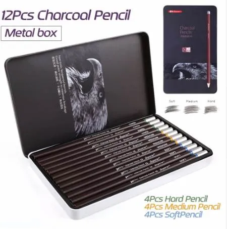 Wholesale Set Of Non Toxic Charcoal Sketching Pencils For Drawing
