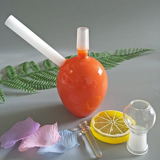 Nuevo diseño de tubería naranja plataforma petrolera vidrio bong pipa de fumar pipa de agua de vidrio GB-275 para la venta