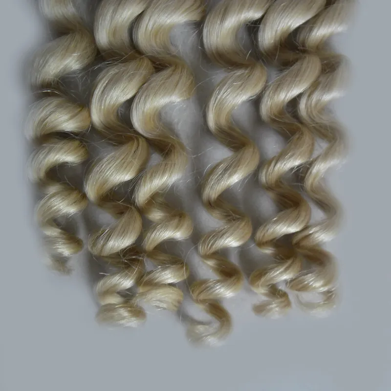 Braziliaanse losse golfhaar tape in menselijke hair extensions 12 