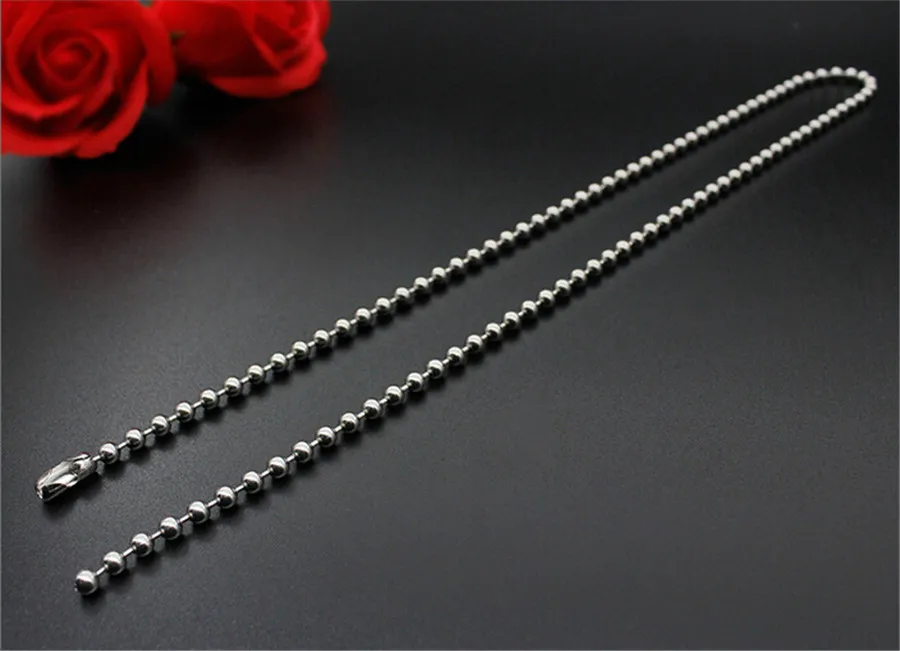 10 pezzi di colore cromato lunghezza 60 cm perline rotonde catena collana catene in acciaio inossidabile materiali la creazione di gioielli fai-da-te