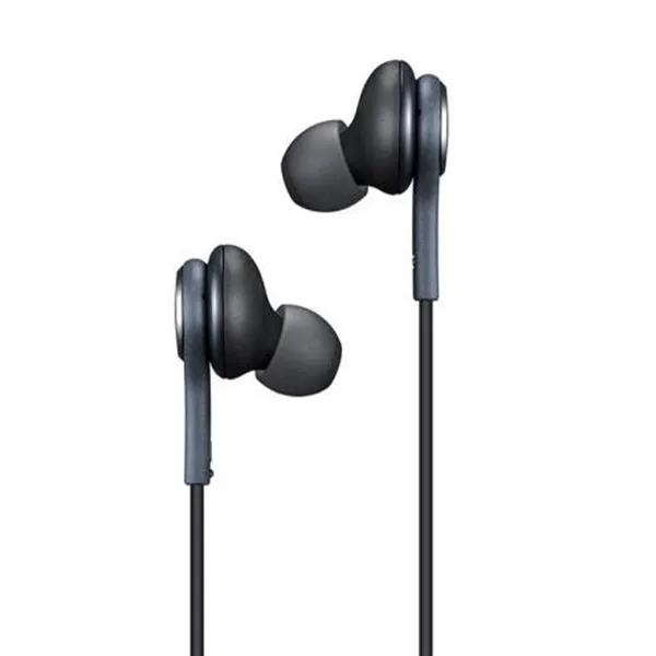 اللون الأسود 3.5 ملم في الأذن سماعات سلكية سماعات أذن مع مايكروفون سماعات للتحكم عن بعد لسامسونج S6 S7 S8 بلس