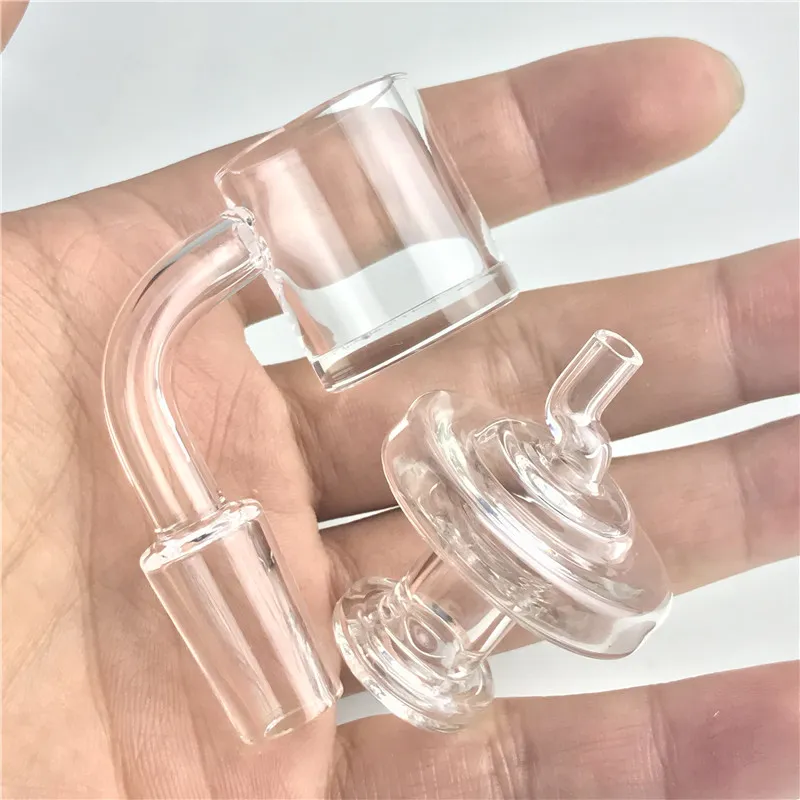 25mm XL Quartz Banger Nail Hookah Carb Cap Dabber with 4mm Thick Bottom Flat Top 10mm 14mm 18mm Toro Caps for Smoking Water Pipes