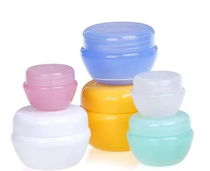 Pots d'emballage pour crème cosmétique, 6 couleurs, 5g, 10g, 20g, 30g, avec bouchon intérieur, bouteille rechargeable, conteneurs de maquillage vides, vente en gros
