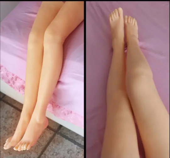 Topkwaliteit echte huid siliconen benen, siliconen vrouwelijke voeten voor weergave, siliconen voeten seksspeeltjes Vrouwelijke mannequin