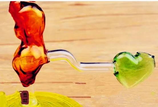 Accessori narghilè bellissimo vaso a forma di cuore Bong in vetro all'ingrosso Bruciatore a nafta Tubi in vetro Tubi l'acqua Piattaforme petrolifere Fumatori