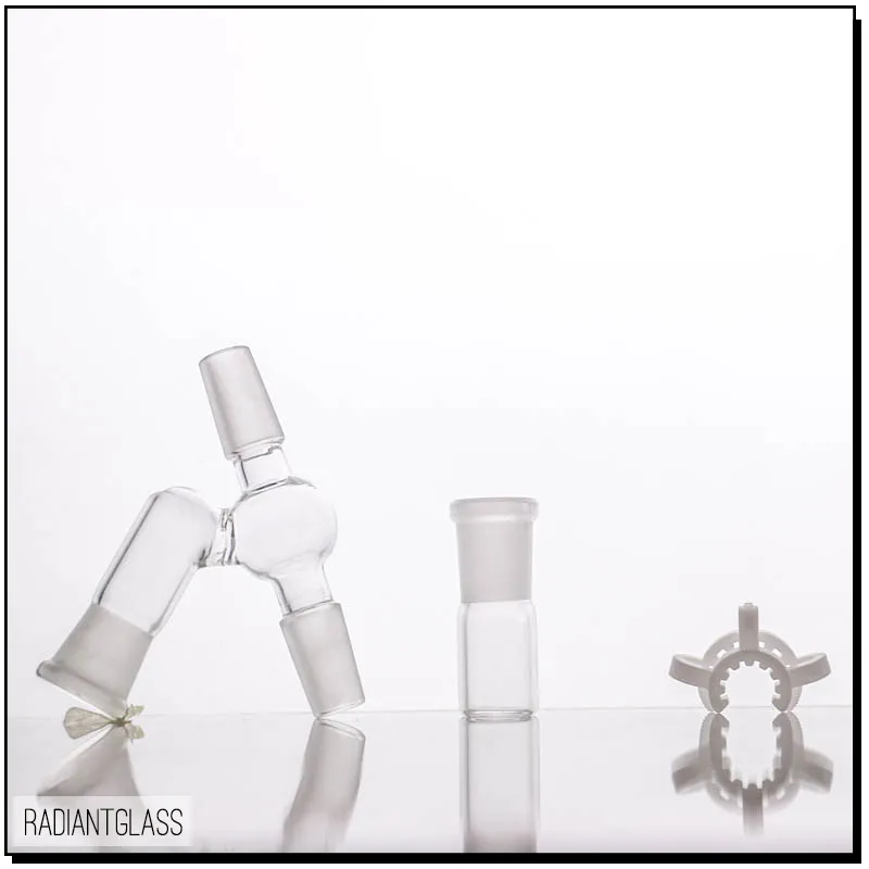 Hookahs Fabrikant 14mm / 19mm Hoekige Mannelijke Adapter Compleet voor Oil Recycle Set 45 graden Joint Water Pipe Glass Bong