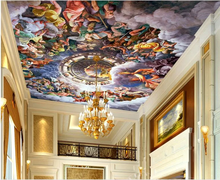 wallpaper per pareti 3 d carte Sky soffitto personalizzato 3D nuvole murales casa decorazione 3d soffitto carta da parati