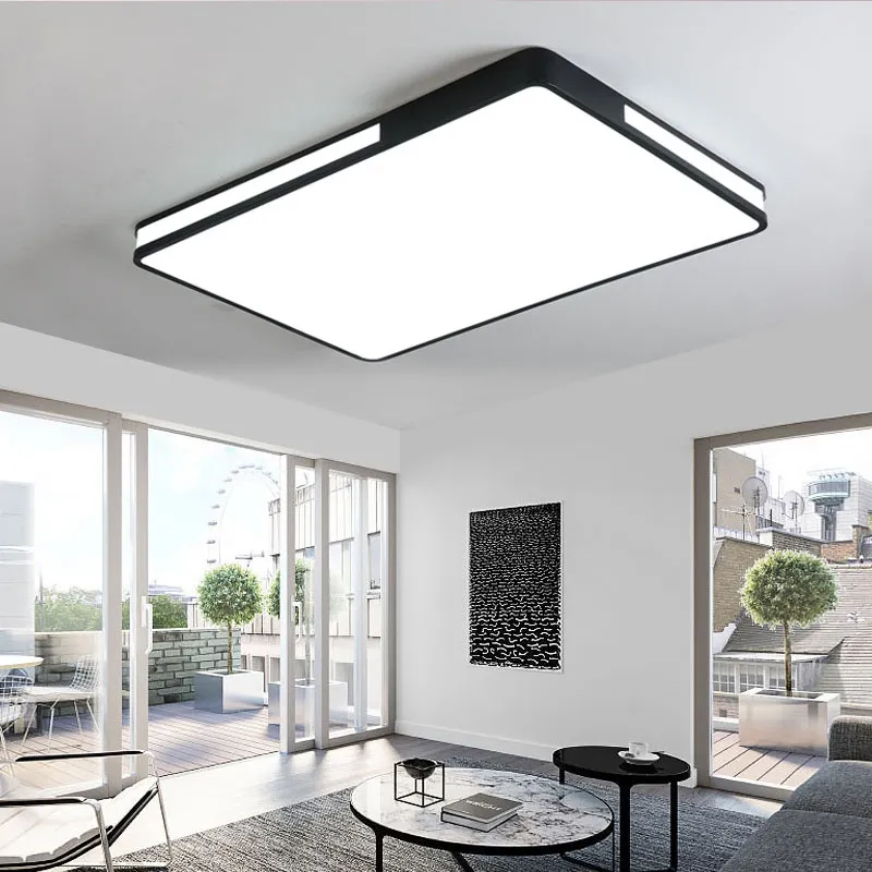 Moderna luz casera de acrílico llevó la lámpara de techo estilo simple ultrafino para el hogar sala de estar dormitorio habitación restaurante
