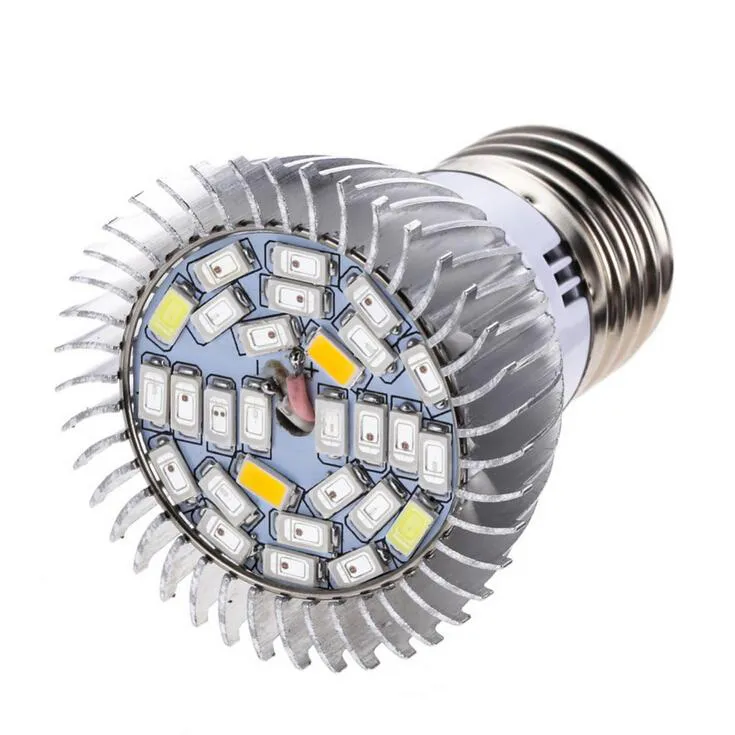 新しい28W E27 GU10 E14 LED成長電球ライト28 LEDS SMD 5730 LED成長光ヒドロポニックプラント全体スペクトルランプAC 85-265V