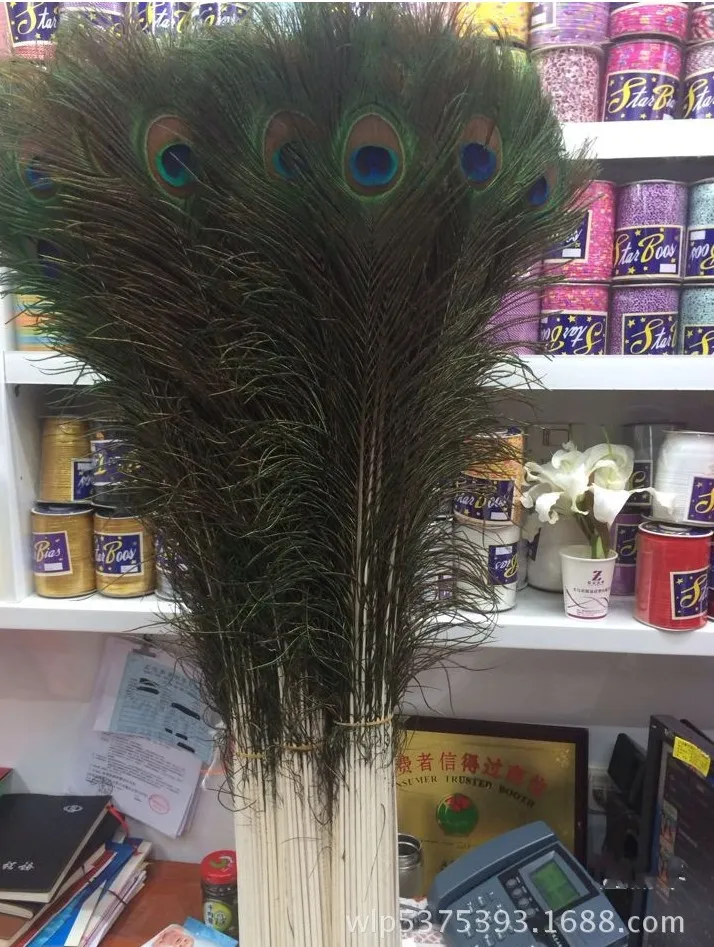 70 -80 CM véritable plume de paon naturel élégant accessoires décoratifs pour la décoration de fête 
