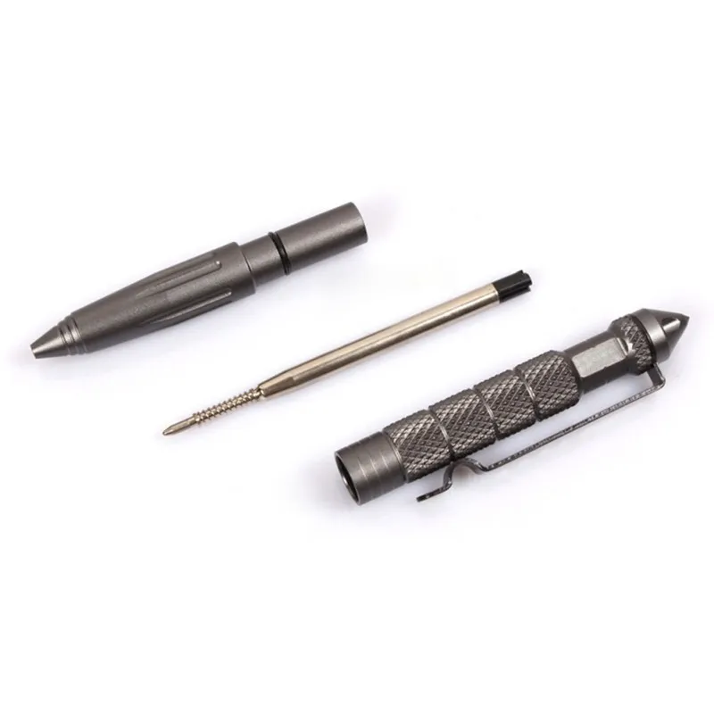 Ny Mini EDC OutdPPR Black Tactical Pen Glas Breaker Self Defense Aluminium Emergency Survival Tool