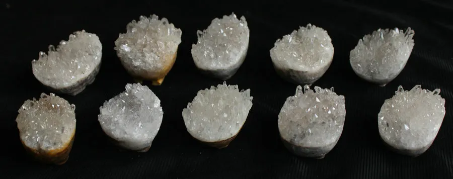 DingSheng Figura de tortuga de mineral de amatista nunatak de cristal blanco Natural con racimo drusy para purificación curativa 4876990