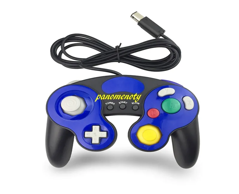 10 sztuk / partia Przewodowy kontroler GC dla GameCube Gamepad Contole PC GC Joystick Obsługa wibracji 10 kolorów