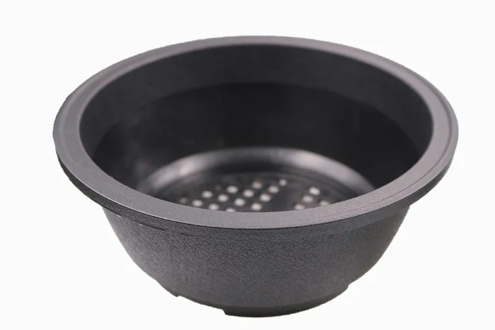 Partihandel 50st MOQ Gratis frakt Plast Sturdy Black Drainage Flower Pot Planter för Succulent Serie Arrangemang Planting Bowl