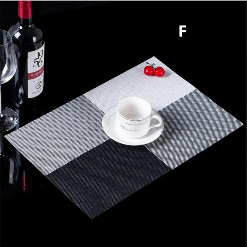 9 Cores Placemat Moda PVC PVC Mesa De Mesa De Tabete DISE PAD PAD À Prova D 'Água Pad Slip-Resistant Placemat Table Decoração