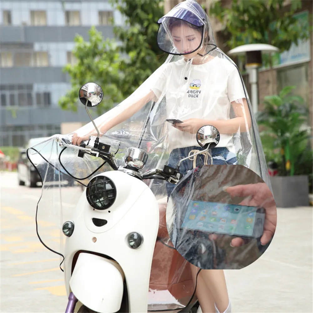 Poncho de lluvia transparente para mujer, de plástico EVA, poncho de lluvia  transparente, capa de lluvia para senderismo, ciclismo