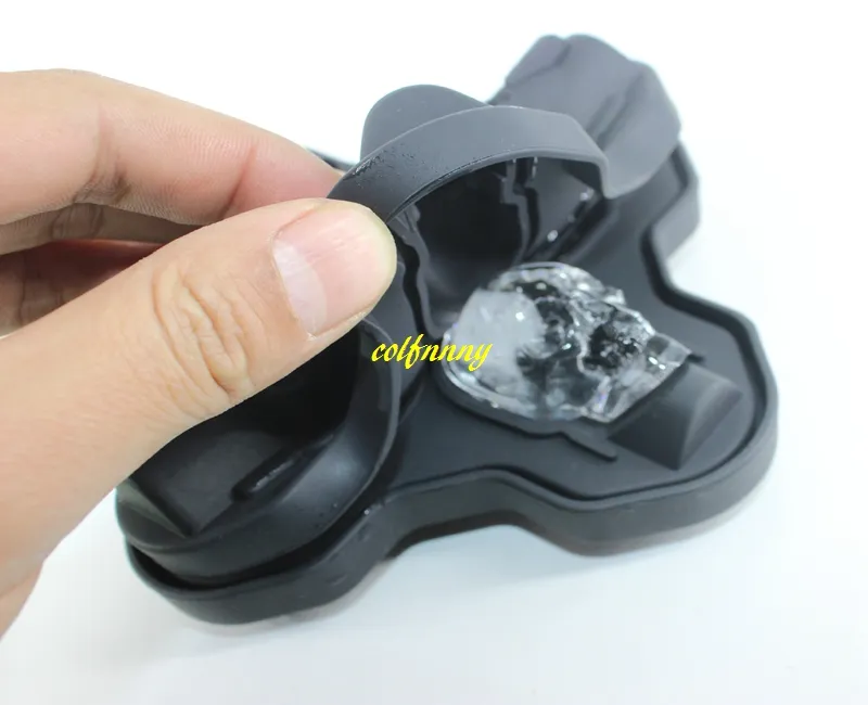 3D Skull Ice Cube Mold Maker Silicone Chocolate Tray Cake Candy Mould Bar Party Cool Whiskey Wine Ice Cream Tools