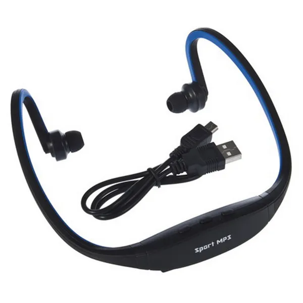 Freeshipping 1pc USB Sport Laufen MP3 Musik Player Headset Kopfhörer Kopfhörer TF Slot Neueste