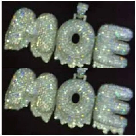 Nouveau !!! A-Z nom personnalisé 0-9 lettres spécial exagérer bord colliers pendentif charme pour cubique Zircon corde chaîne Hip Hop bijoux cadeaux