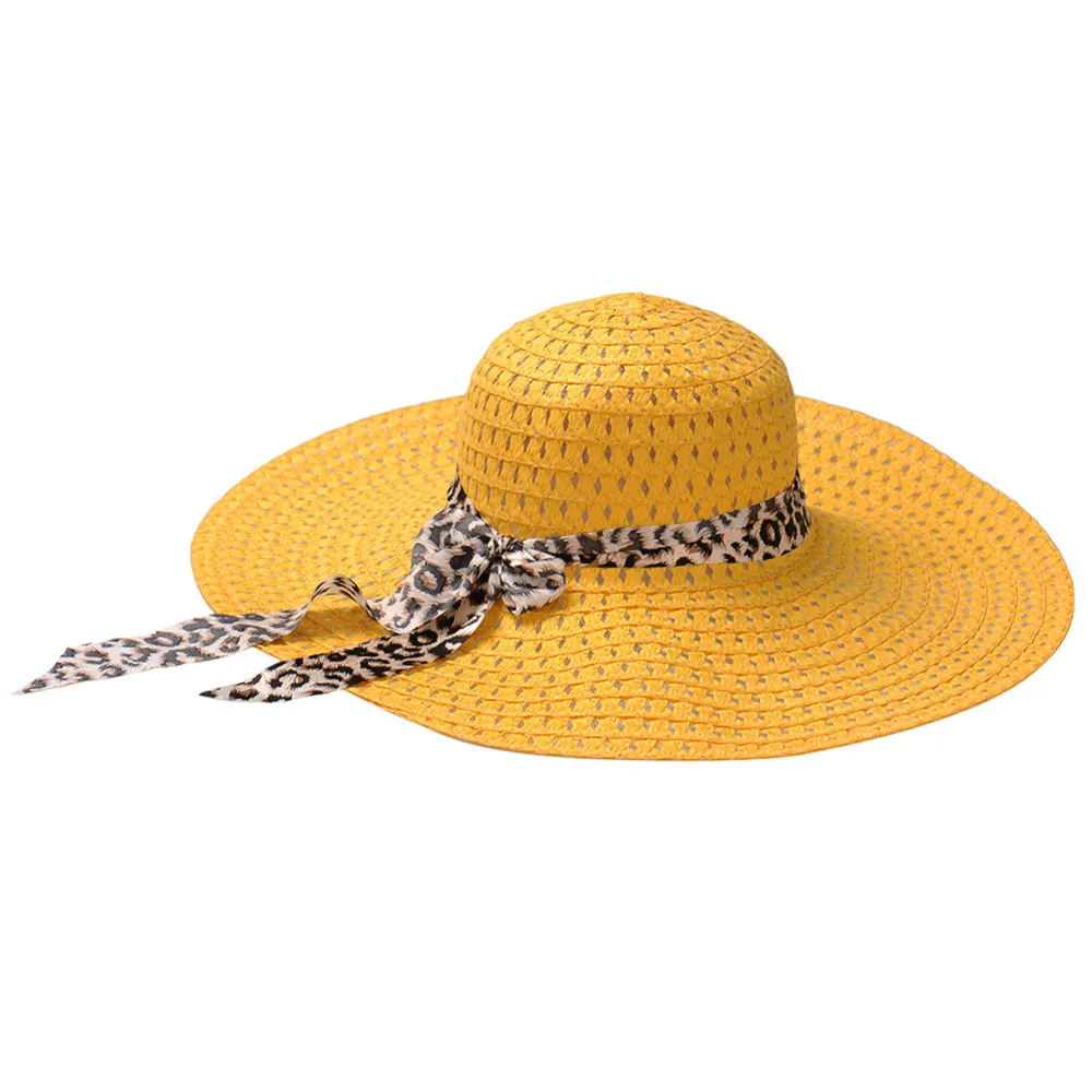 Chapeau de soleil pliable à grand bord, chapeaux d'été pour femmes, chapeau de paille de Protection, chapeau de plage