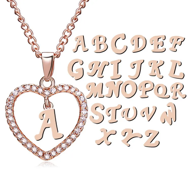 Collana Girocollo Con Ciondolo Cuore In Cristallo E Strass Rosa - Gioiello Boho Per Donne E Ragazze (Lega, Lunghezza 40+5 Cm)