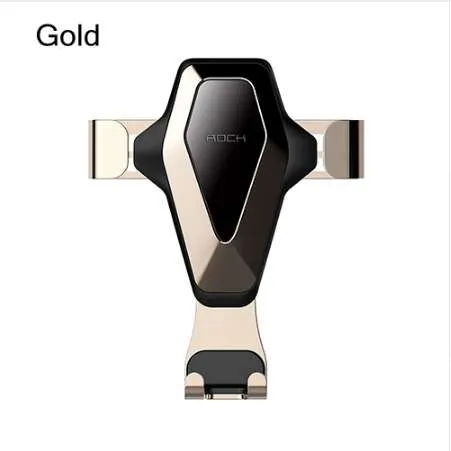 Rock Gravity Car Phone Holder, Universal Smartphone Grip Air Vent Mount Mobil Telefon Uchwyt Stojak na iPhone / Xiaomi / Samsung