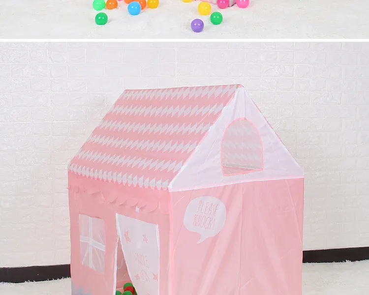 Children Beach Tent Girl Lovely Pink Play Play House Ocean Ball Tent Princess Castle Indoor Outdoor Tents Center 100x70x110cm