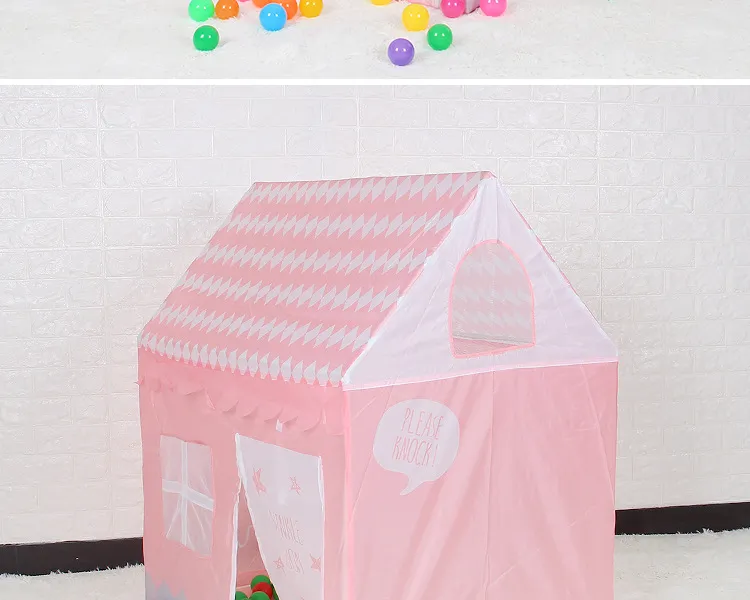 Children Beach Tent Girl Lovely Pink Play Game House Ocean Ball Tent Princess Castle Indoor Outdoor Toys Tents 100x70x110cm