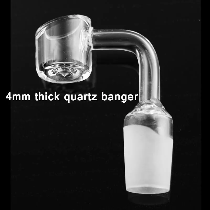 Other Smoking Accessories 4MM Thick Banger for Glass Bong Oil Rigs Wholesale Domeless Quartz Nail 10mm/14mm/18mm, Male/Female Joint 100% Real