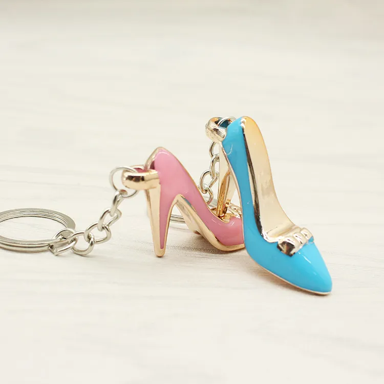 2018 Shoes Keychain Purse Pendant Bags Cars Shoe Ring Holder Chains Key Rings For Women Gifts Women acrylic High Heeled