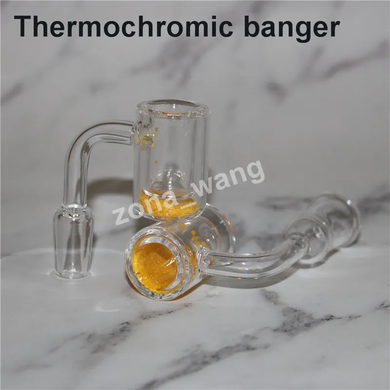 Курительные трубы Ведро Bangers 14 мм Мужской Женский Цвет Изменение кварцевых термохромных гвоздей для стекла BONGS DAB