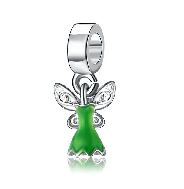 Fits Pandora Bracelets Flower Fairy Pendant Silver Charms Bead Dangle Charm Beads For Wholesale Diy European Sterling Necklace Jewelry