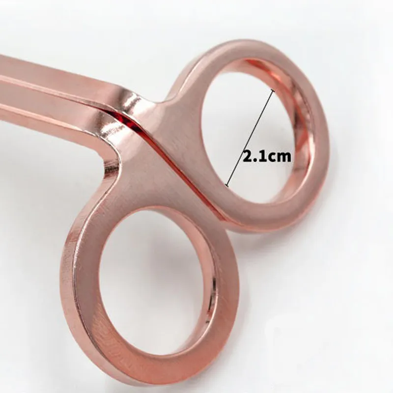 Rose gold 18cm Stainless Steel Candle Wick Trimmer Oil Lamp Trim scissor tijera tesoura Cutter Snuffer Tool Hook Clipper LZ1518