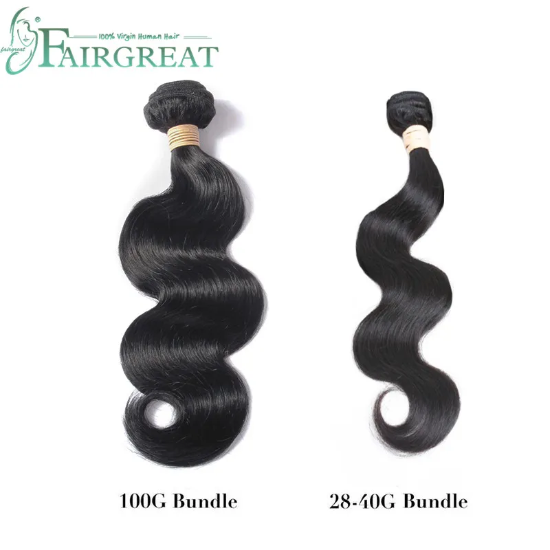 Fairgreat 6 bundles capelli umani Remy onda del corpo diritta con chiusura fasci di capelli umani con chiusura in pizzo capelli umani brasiliani Ext3302276