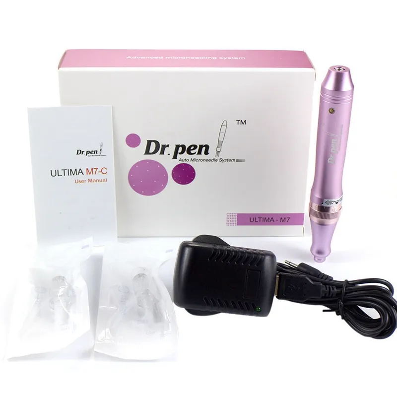 DERMA DR PEN M7-C System Micloneedle Anty starzenie regulowane długości igły 0,25mm-2.5mm Elektryczny znaczek Auto Micro Roller