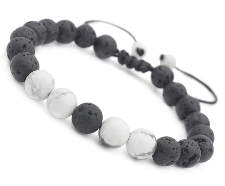 LOCCY Bracciale In Pietra Naturale 6mm – Elasticizzato, Per Donna E Uomo – Scegli Tra Quarzo Rosa, Ametista, Occhio Di Tigre, Turchese E Altre Varianti