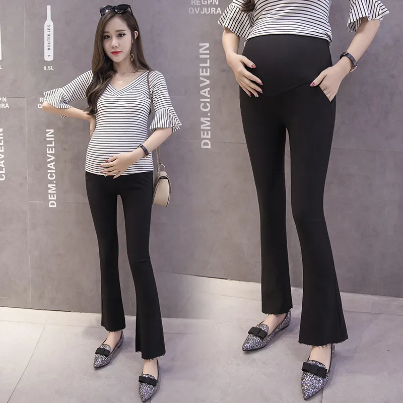 Maternity Pants With Elastic Waistband For Office And Formal Wear Slim Fit  Pregnancy Black Maternity Trousers For Women From Mingway245, $15.58