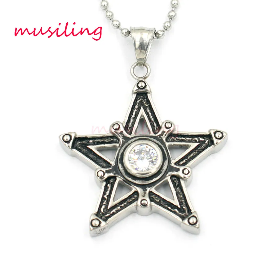 Pendants Collier Chaîne Stars en acier inoxydable Bijoux de lune pour femmes Mascot Tottem Charmes Healing Chakra Amulet Fashion Accessoires3474465