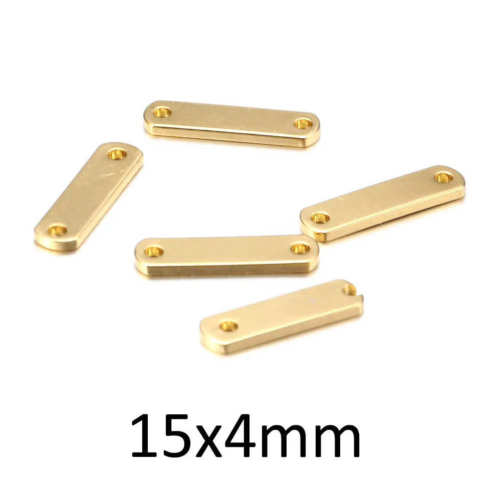 / 15 4 1mm plaques vierges petites étiquettes de timbre à la main connecteur de barre personnalisé pour bricolage bracelet en métal résultats de bijoux en gros2578