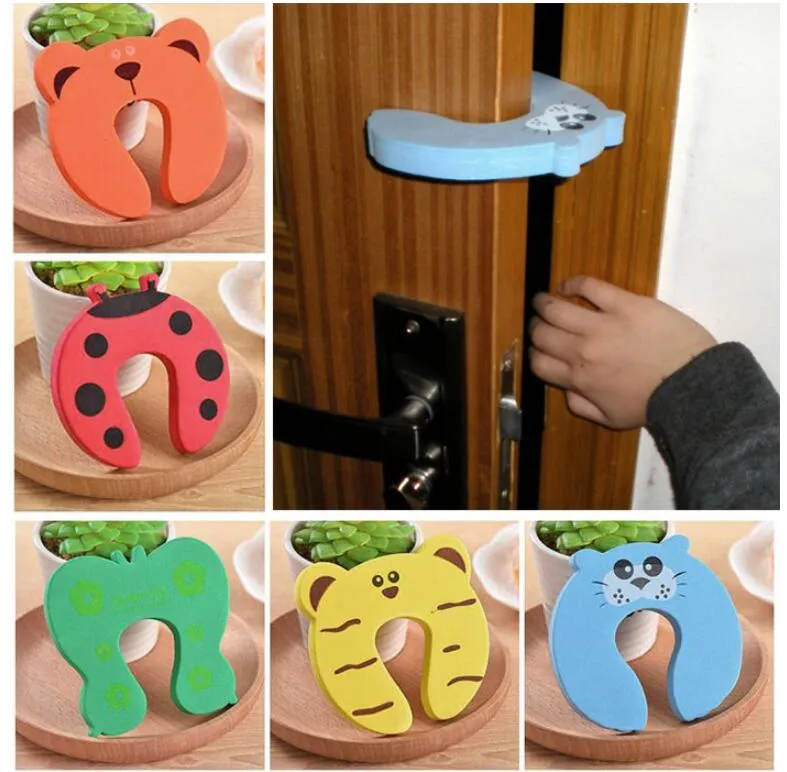 Practical Jokes Toy Kids Baby Locks Cartoon Animal Stop Edge Corner Children Door Stopper Guards Holder Lock Safety Finger