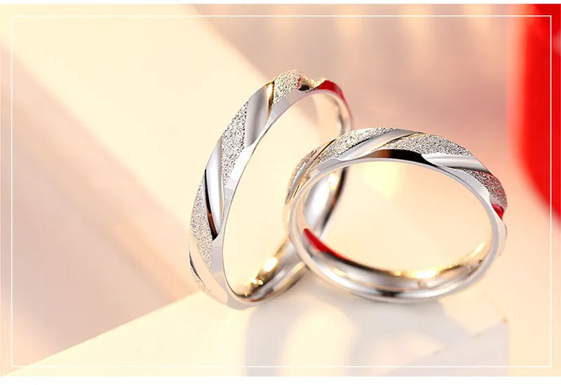 Nuovi anelli di coppia in argento sterling 925 donna uomo Anelli di fidanzamento matrimonio Fascia nuovo anello gioielli N213386204