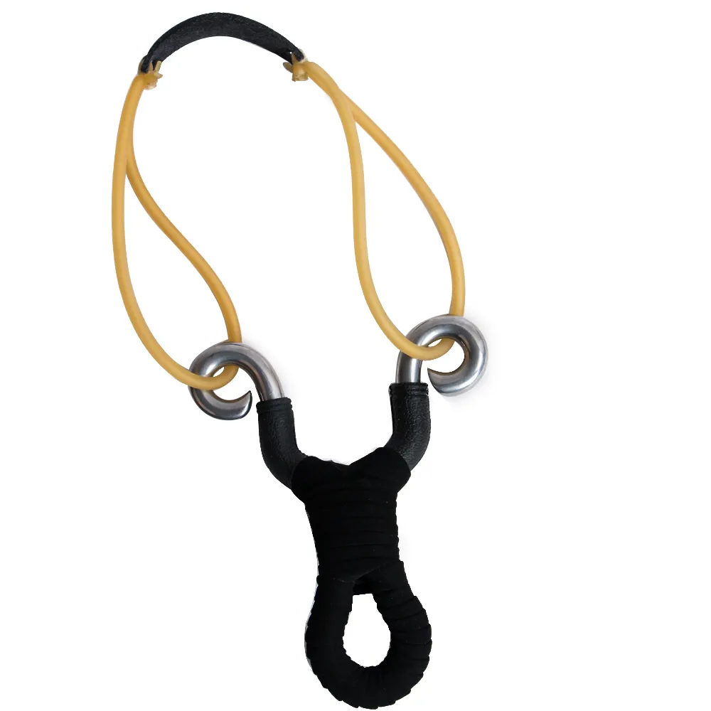 Professional Slingshot Catapult aço inoxidável Sling tiro poderoso poderoso com Rubber Band Outdoor Sports Caça Tiro