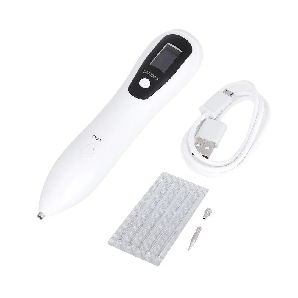 Najnowszy laserowy Pióro Pióro Usuwanie Mole Dark Spot Remover LCD Skin Pielęgnacja Point Wart Tag Tattoo Tool Beauty