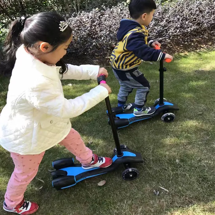 2018 fábrica de China al por mayor scooter de bebé/bicicleta de equilibrio de tres ruedas para niños/mini bicicleta de equilibrio/scooter de patada de chorro con fuego de vapor