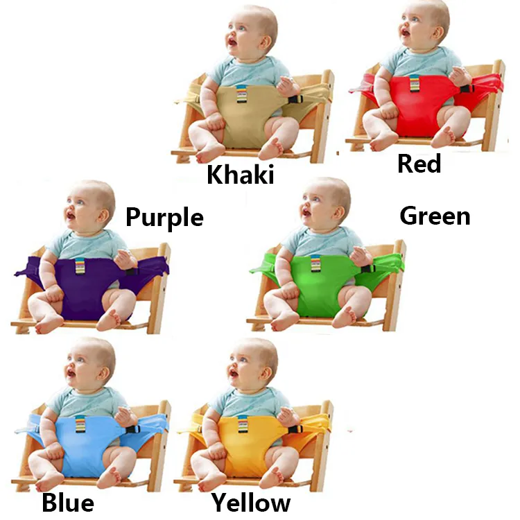 Katlanabilir Bebek Koltuğu Emniyet Kemeri Taşınabilir Koltuk Öğle Sandalye Streç Sarma Harness Bebek Booster Seat Feeding