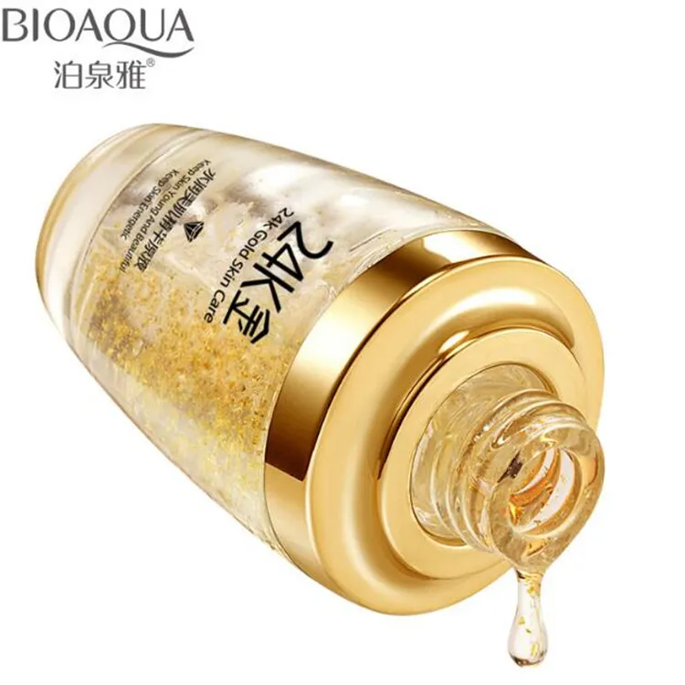 2018 Nowy Bioaqua 24K Złoto Krem do twarzy Nawilżający 24 K Gold Day Cream Hydrating 24K Gold Essence Serum dla kobiet Twarz Pielęgnacja skóry