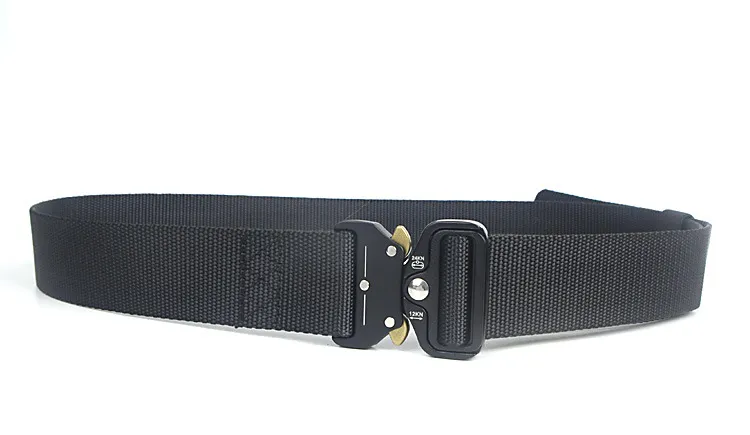 Armé Taktisk midjebälte Man Jeans Man Militär Casual Canvas Webbing Nylon Duty Strap