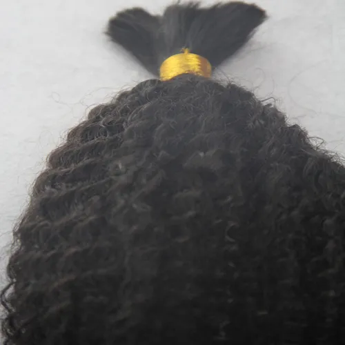 100 g di capelli intrecciati ricci crespi afro sfusi 1 fascio di capelli umani ricci crespi afro da 10 a 26 pollici intrecciare massa senza attaccamento