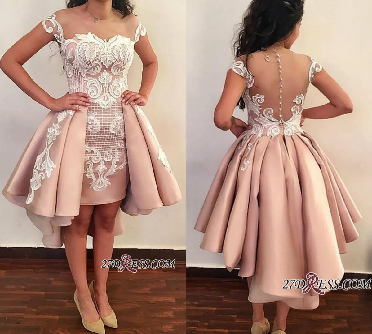 Tulle Homecoming Dresses Cute Tulle Lace Off Shoulder Short Prom...